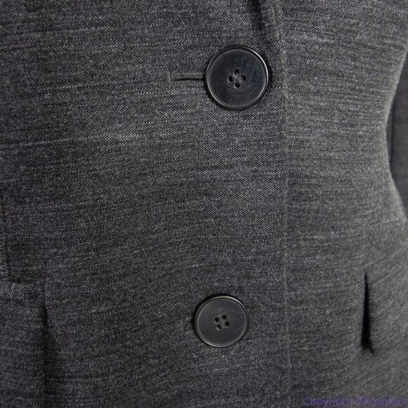 Ann Taylor wool blend blazer jacket, color grey, size 6 - Picture 3 of 16